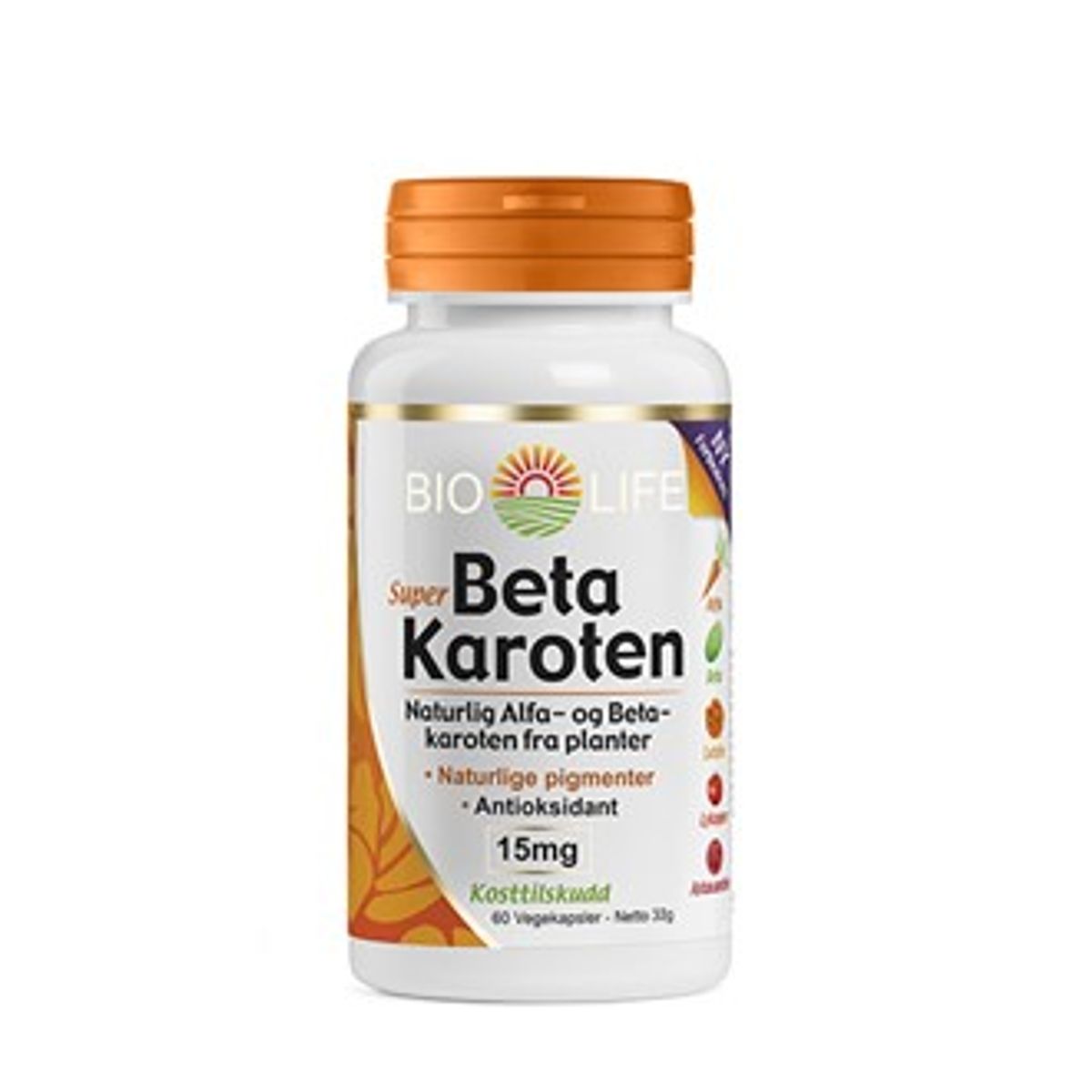Bio life super betakaroten 15 mg 60 kap